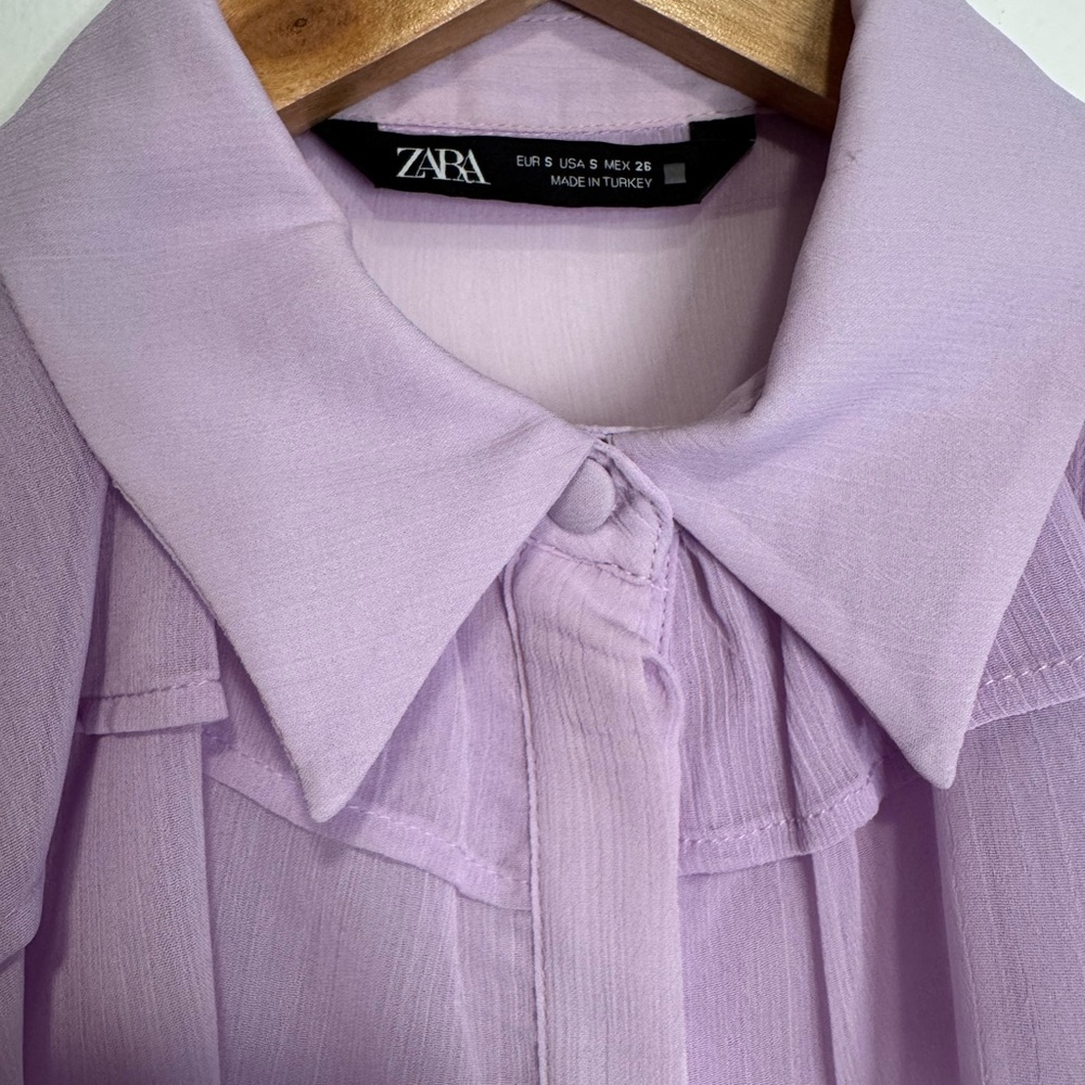 Lavender Ruffle Women's Top - Picture 5 of 6